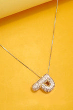 Initial Pave Bubble Necklace