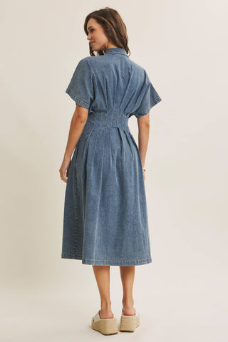Tori Button Down Midi Dress