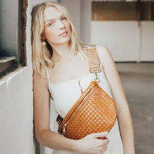 Westlyn Woven Bum Bag in Metallic Gunmetal