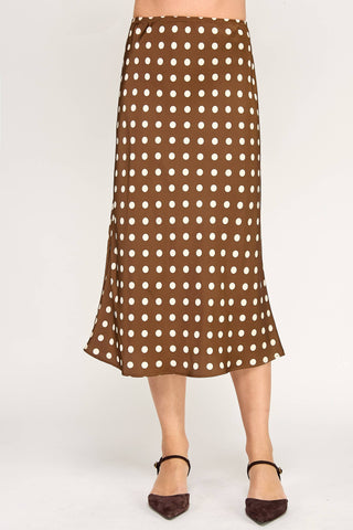 Ellison Polka Dot Midi Skirt