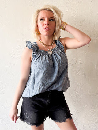 Millie Denim Top