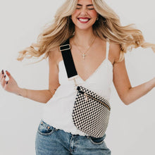 Westlyn Woven Bum Bag in Metallic Gunmetal