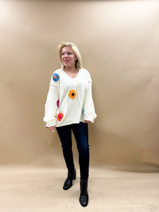 Field of Flowers Oversized Sweater