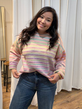 Rainbow Knit Sweater