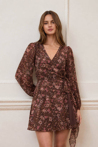 Thea Floral Paisley Wrap Dress