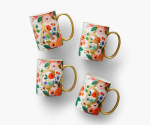 Garden Party Porcelain Monogram Mug