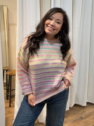 Rainbow Knit Sweater
