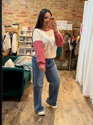 Your Valentine Color Block Pullover