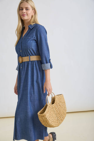 Grace Button Down Denim Dress