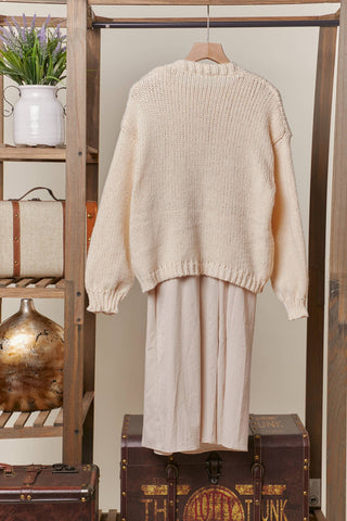 Autumn Harvest Embroidered Knit Cardigan