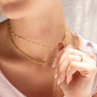 Cali 18k White Confetti Necklace