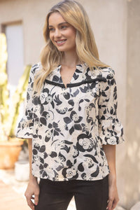 Lauren Embroidered Floral Top