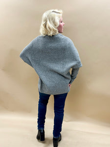 Monica Oversized Sweater Top in Grey