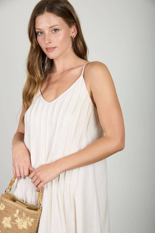 Maya Pleated Maxi Dress