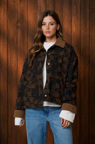 Maeve Floral Denim Jacket