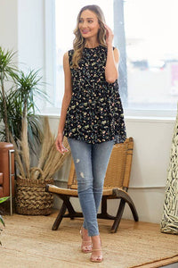 Lynda Floral Babydoll Blouse