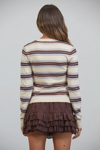Allison Soft Striped Cardigan