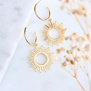 Sun Hoop Earrings by Mesa Blue