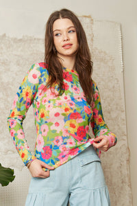 Field Of Flowers Mesh Top