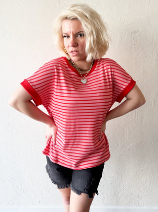 Mae Striped Knit Top
