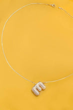 Initial Pave Bubble Necklace