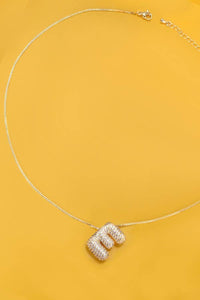 Initial Pave Bubble Necklace