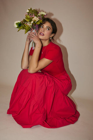 Scarlet Tiered Midi Dress