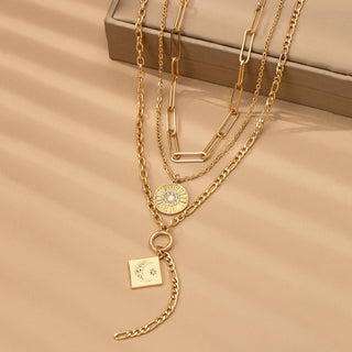 Celestial Moon Charm Necklace