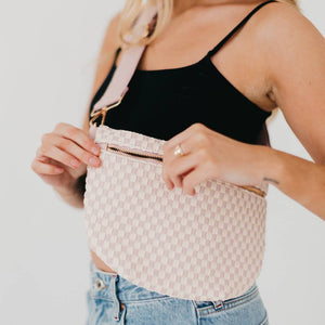 Westlyn Woven Bum Bag in Metallic Gunmetal
