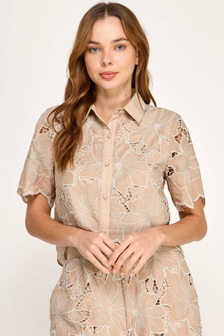 Audrey Floral Lace Blouse