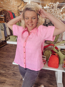 Emily Collared Button Up Top