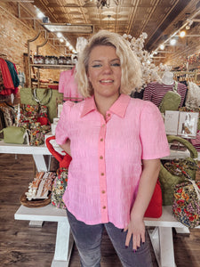 Emily Collared Button Up Top