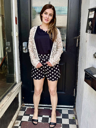 Open Front Crochet Cardigan