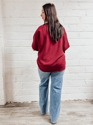 Andrea Top in Burgundy