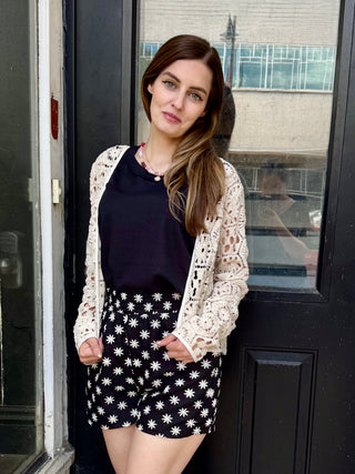 Open Front Crochet Cardigan