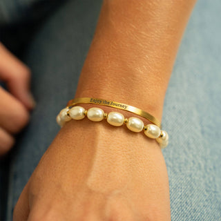 Talia 18K Pearl Stretch Bracelet