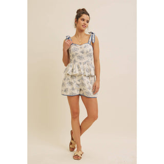 Audrianna Smocked Peplum Top