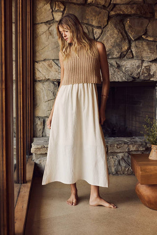 Madeline Cotton-Sweater Midi Dress