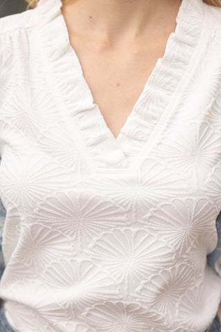 Evelyn 3D Contrast Slevees Top