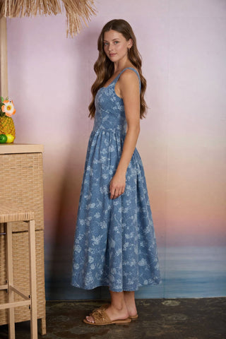 Calista Floral Midi Dress