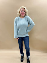 Winter Breeze Sweater Top in Dusty Blue