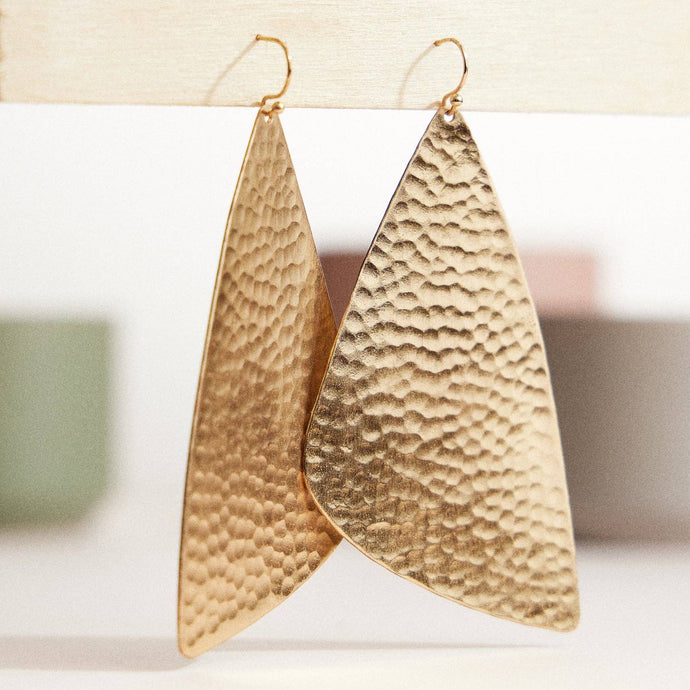 Hammered Teardrop Earrings