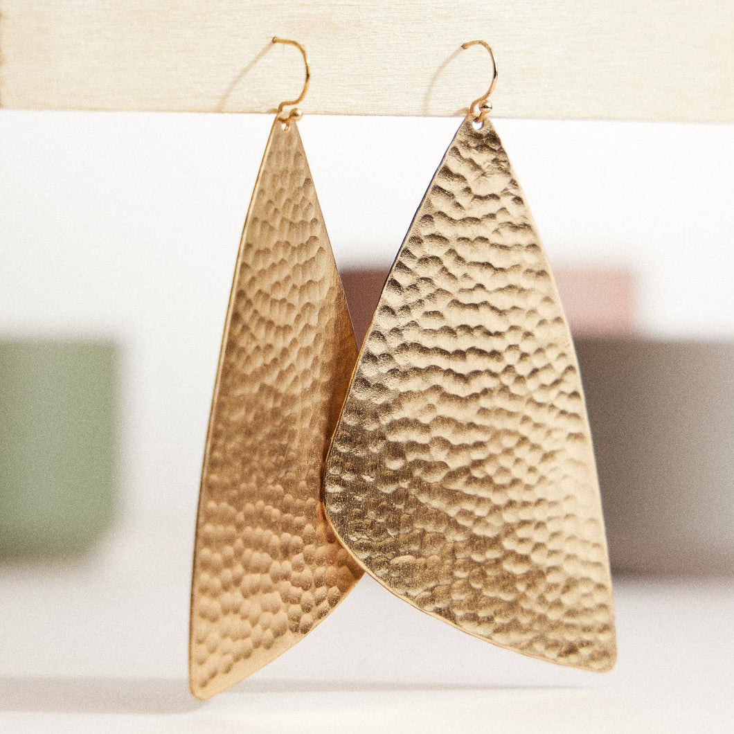 Hammered Teardrop Earrings