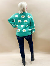 Sweetest Daisy Oversized Sweater in Shamrock Green