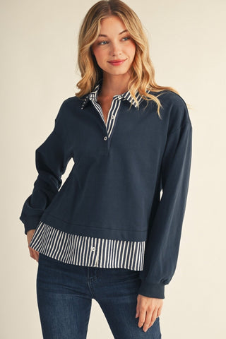 Bianca Top in Navy