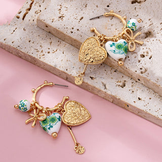 Harper Charm Hoop Earrings