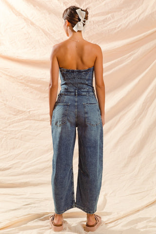 Gemma Strapless Barrel Jumpsuit