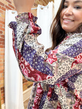 Charlotte Ruffle Top in Wine