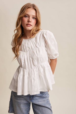 Alice Embroidered Peplum Blouse
