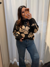 Evening Meadow Knit Sweater in Black